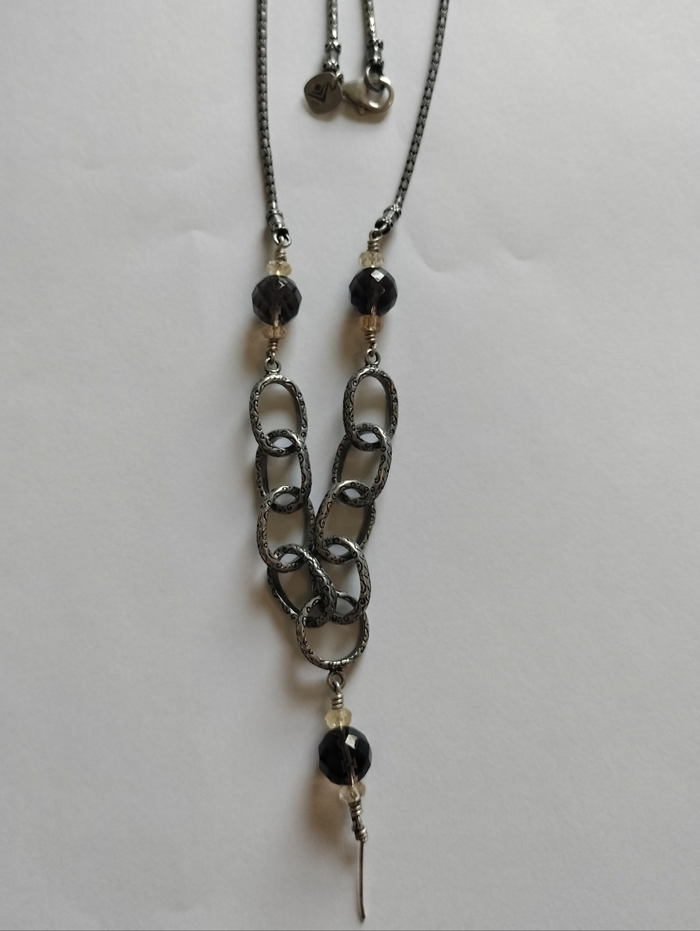 Vintage Silpada Sterling Silver And Spinel Necklace